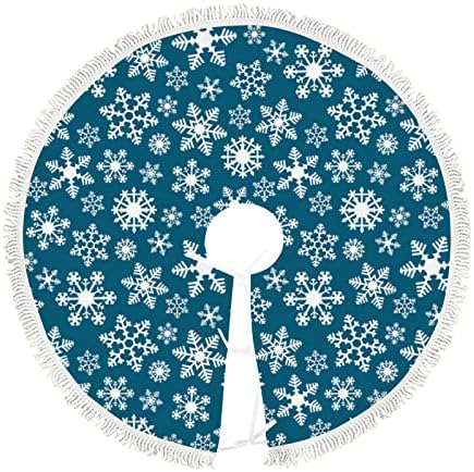 Velika božićna suknja plava snježna pahuljica zima 48 inčna suknja za stablo MAT Holiday Party Farmhouse