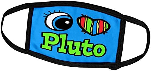 3drose jarko oko srce Volim Pluto - pokrivači za lice