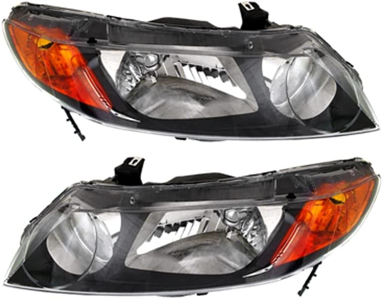 Rareelektrična Nova halogena prednja svjetla kompatibilna sa Honda Civic DX limuzinom 2006-2008 po BROJU