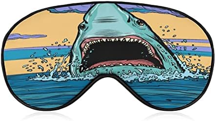 Opasna agresivna morski psi u oceanskom snakom masku za oči meka smiješna hladovina za oči za pokrov za spavanje za putovanja
