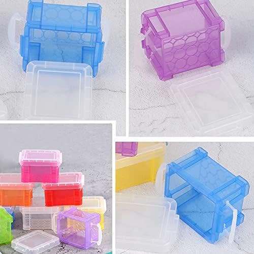 Lapangzi 6 Pack mini kutije za odlaganje plastične kutije za pohranu Organizator kutije sa poklopcem Mala