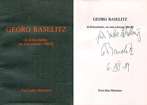 Njemački slikar Georg Baselitz Moderni umjetnički autogram, potpisana knjiga