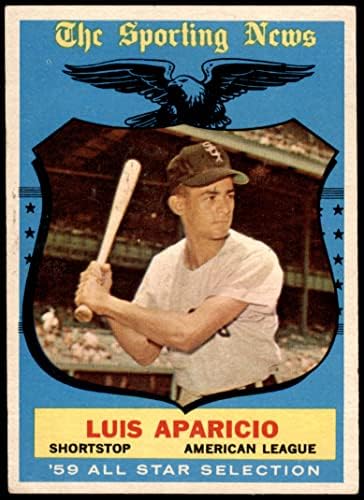 1959 TOPPS 560 All-Star Luis Aparicio Chicago White Sox Dean kartice 5 - Ex White Sox