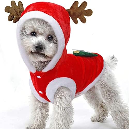 Pas Božićne kostime, kućni ljubimac Duks hladni džemper, štenad santa claus Reindeer outfit Winter Hoodie