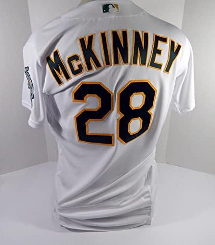 2022 Atletika Oaklanda Atletika Billy McKinney 28 Izdana bijela Jersey 44 08 - Igra Polovni MLB dresovi
