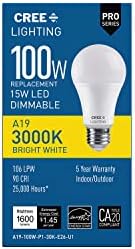Cree Lighting PRO serija A19 100 W ekvivalentna LED sijalica, svijetlo Bijela , zatamnjena, 1-pakovanje