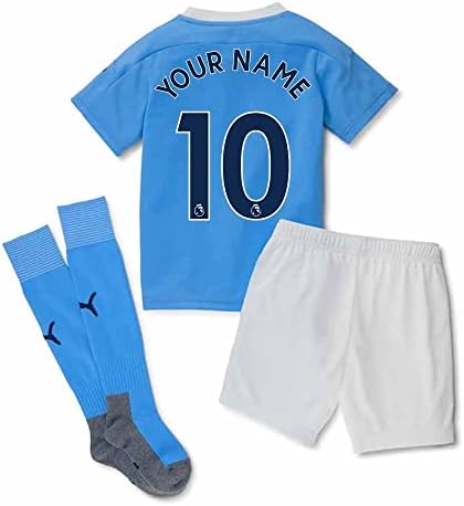 2020-2021 Manchester City Home Little Boys Mini kit