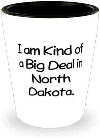 Ja sam velika faca u Sjevernoj Dakoti. Shot Glass, Sjeverna Dakota Poklon Od, Love Ceramic Cup Za