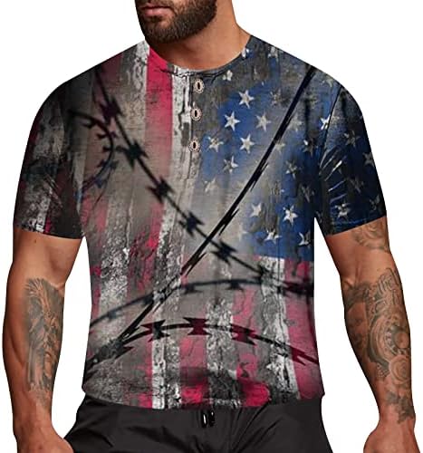 2023 Nova muška američka zastava Patriotsko kratki rukav Dan Neovisnosti Torbice Slatke majice s dugim rukavima