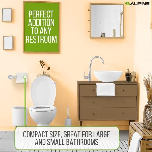 Alpske industrije Vertikalni toaletni papir - moderni zidni nosač od brušenog od nehrđajućeg čelika / tkiva