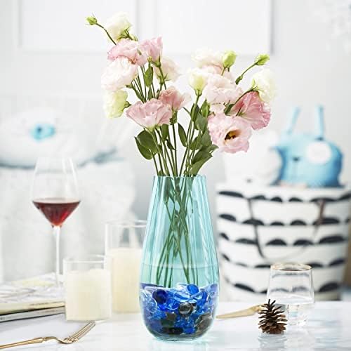 Yiya 3 Color Flat mramorni ukrasni perli Glass Gems za kućni ukras Vase Filler Fish Rezervoarni dekoracija