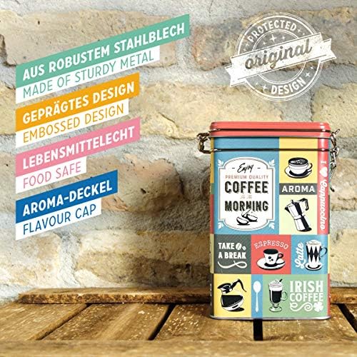 Nostalgic-Art Retro limena kutija za kafu, 44 oz, kolaž kafe-ideja za poklon za ljubitelje kafe, metalna