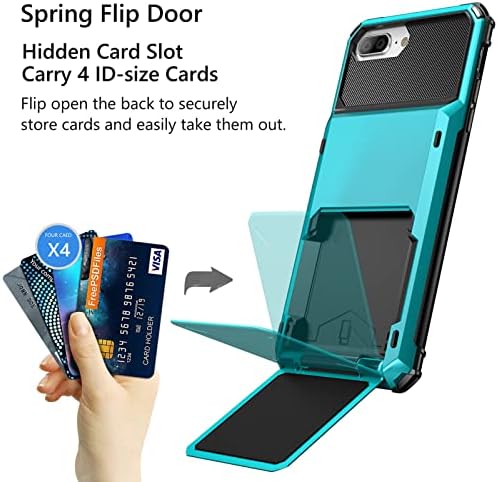 Torbi za vofolen za iPhone 8 Plus 7 plus držač kartice novčanika 4-utor džep otporan na dvostruki sloj zaštitni