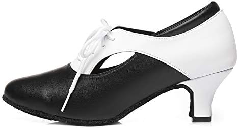 Hipposeus Latino plesne cipele za žene sa zatvorenim prstima čipka sa ballom Latin Salsa Tango Dance Plesna