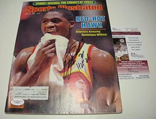 Dominique Wilkins Atlanta Hawks Hof 06 posljednji 1 Jsa / coa potpisan Sports Illustrated-autograme NBA