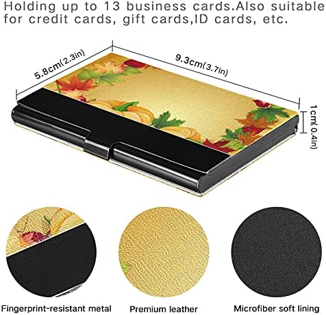 Držač vizitkarte za jesensko lišće bundeve za žene i muškarce torbica za držač vizitkarte sa kožnom ličnom