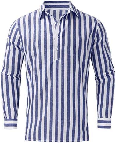 Muška modna casual prugaste kopče LEVLLE LEAL majica s dugim rukavima TOP bluza casual majica