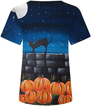 Ljetni jesen odmor Halloween Lounge bluza TEE za djevojke odjeća s kratkim rukavima pamuk Crewneck Grafička