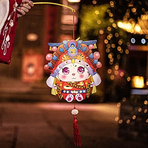 Patkaw Japanese 1 Set DIY Rabbitni papir Lanter Proljetni festival LED svjetlo UP FANTERN TOBIC MASCOT Kineska nova godina Zodijak zec igračka Uskrs Dekor za venčani dekor