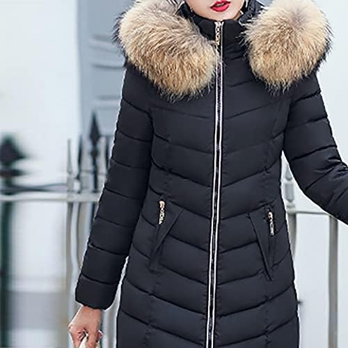 Prdecexlu Basic tunic s dugim rukavima zimske puffer jakna za dame rade puni zip pamuk topli udoban kaput