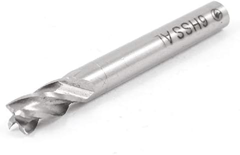X-DREE 6mm x 6mm x 13mm x 55mm 4 Flaute HSS-AL krajnji alat za glodalice(6 mm x 6 mm x 13 mm x 55 mm 4 flautas