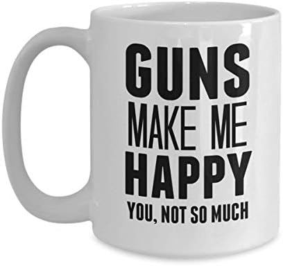 Pištolj Lover šolja za tatu muža ili dečka puške me usrećiti nisi mnogo Funny sarkastičan Pro ideja 11 ili 15 oz bijele keramike kafa čaj šolja
