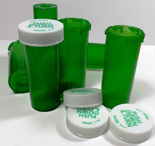 8 DRAM GREEN RX lijek bočice / boce sa dječjim kapicama 1000 paketa-farmaceutski razred - one koje prodaju