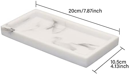 WXXGY MARBLE tekstura pravokutna ploča Countertop kozmetički stalak za skladištenje kupatilo Kupatilo kućno
