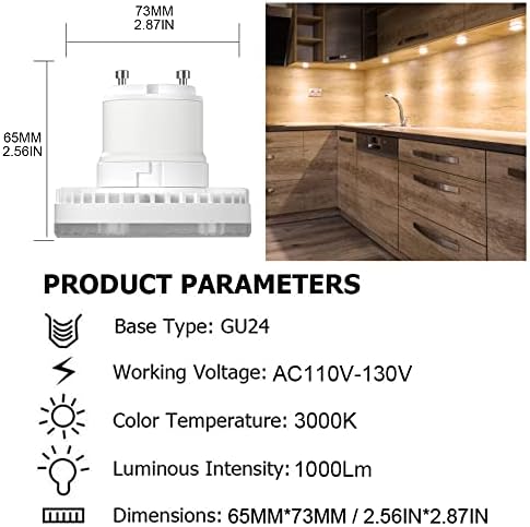 BQHY Gu24 LED Sijalice, A19 LED sijalica,10w ,1000 lumena,3000k toplo bela,ugao snopa od 360 stepeni,uvrtanje