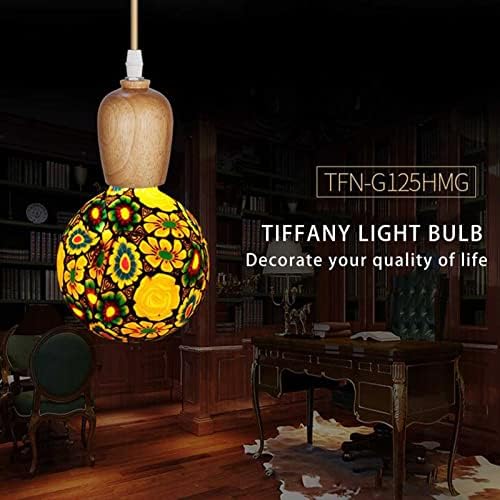 Xianfei Art Decor Globe LED Edison sijalice, 3d šarena Vintage sijalica sa filamentom, završna obrada Tiffany