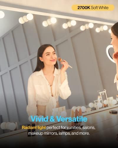 Sunco vanity Globe sijalice G25 LED za ogledalo u kupatilu 40W ekvivalentno 6W, 2700k mekano Bijelo, zatamnjeno,
