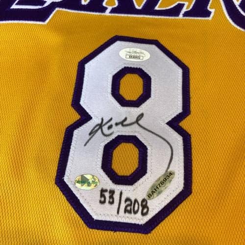 Kobe Bryant potpisao 2000-01 Pro Cut Los Angeles Lakers Jersey Uda & JSA mint 9 - autogramirani NBA dresovi