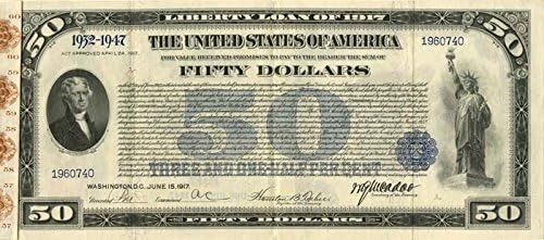 Kredit za slobodu od 50 dolara iz 1917. godine Bond-11 kupona je još uvijek priložen