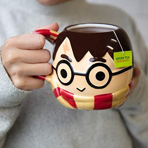 Harry Potter Figural šolja za kafu, 24 oz-slatki Chibi dizajn sa Gryffindor ručkom za šal-Keramika
