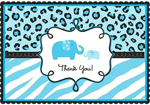 Plave Hvala slatke Safari razglednice / Baby Shower