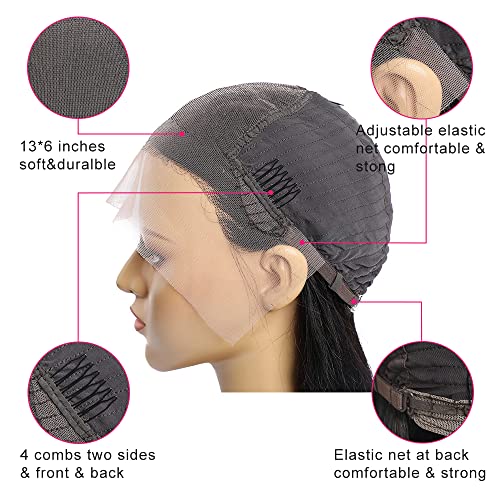 13x6 HD prozirne čipkaste prednje perike brazilska Djevičanska kosa bez ljepila 12a ravna perika za ljudsku
