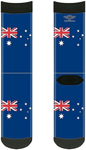 Kopče u unisex-odraslih čarapa Australia Flags posada, višebojna