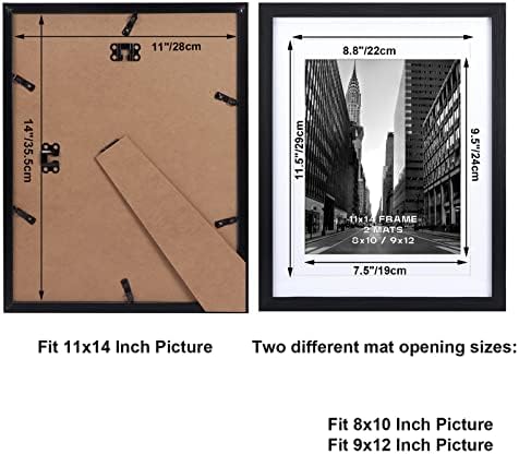 Giftgarden 11x14 Paket okvira za slike od 4, matted 11x14 okviri za 8x10 ili 9x12 fotografije sa prostirkima,