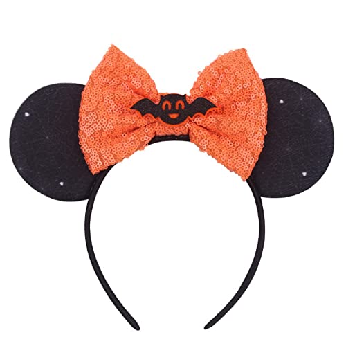 新品 Božić Halloween miš uši mašna traka za kosu obruč za kosu za žene djevojke, glitter sequin Bat Pauk traka