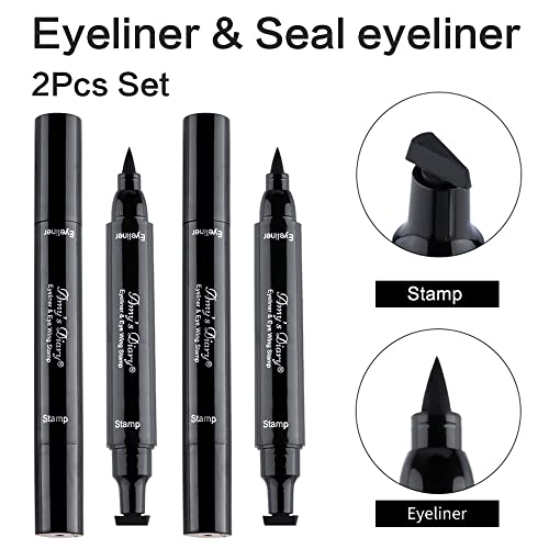 Bingbrush dvostrani Liquid Stamp olovka za oči, face markice Makeup izuzetno Crni vodootporni Slim Gel filc