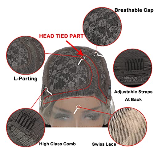 Blissource kratke kovrčave ljudske kose perike za crne žene tijelo talas ljudska kosa L dio čipke frontalne