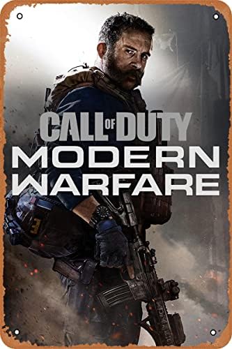 Call of Duty Modern Warfare igra Poster Video igra Metalni znak Vintage Zidna ploča Dekor 8x12 inča
