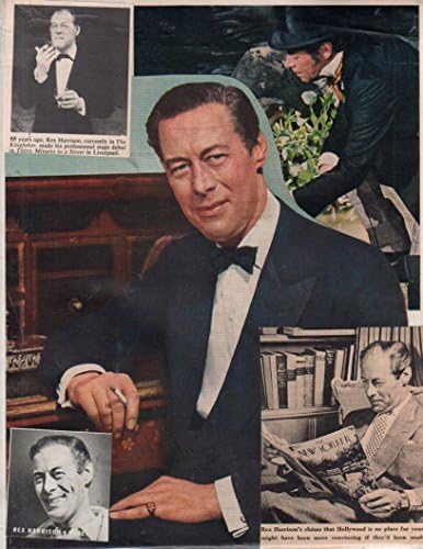 Rex Harrison original clipping magazine photo lot R1235
