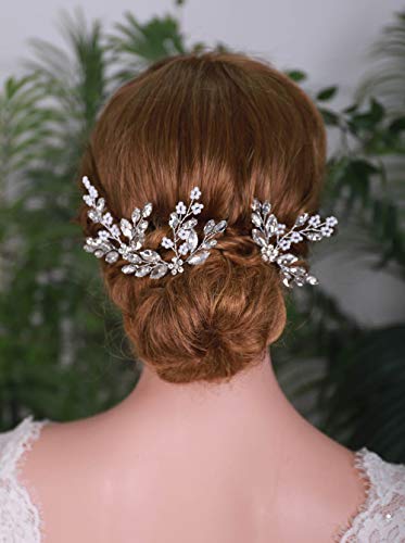 YERTTER 3 kom igle za kosu Flower Crystal Bridal Hair Accessories za mladenke i djeveruše vjenčani komad
