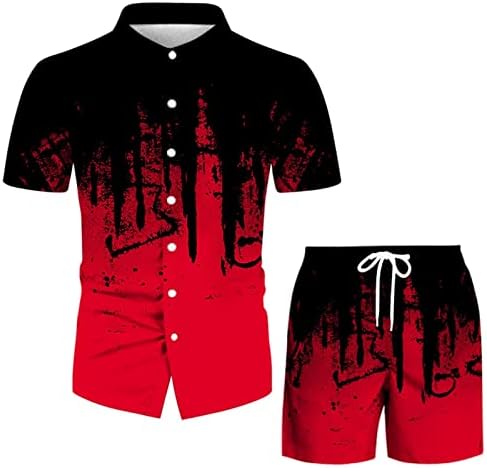 RTRDE muške košulje i pantne set ljetni havajski primorci za odmor digitalni 3D casual odjeća majica kratkih