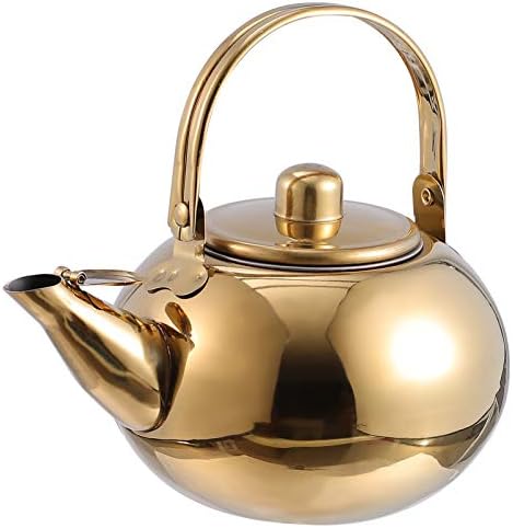 Luksuzni lonac čajnik od nehrđajućeg čelika, metalni čajnik sa infusiranjem kuhajte čajnik za vodu ključajući