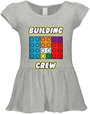 Građevinska posada - Blokovi izgradnje dječje / toddler Baby Rib haljina
