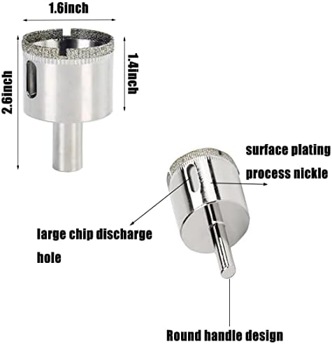 ZHIRONGFA 1-3/5 dijamantska bušilica Razvrtač cijevi od nehrđajućeg čelika 1,57 inča otvarač rupa za industrijske