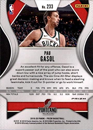 2019-20 Panini Prizm Prizms crveno bijelo i plavo 233 Pau Gasol Portland Trail Blazers NBA košarkaška