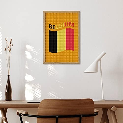 Zastava Belgije dekorativni kompleti za dijamantsko slikarstvo smiješni 5D DIY pune bušilice dijamantske tačke slike Kućni dekor 8 x12